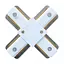 З'єднувач рейки для світильника Х-образний білий - мініатюра 1