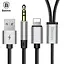 Кабель-переходник Baseus Lightning to 3.5 мм/USB Charging Audio Cable L34 - миниатюра 2