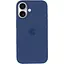 Чехол Epik Silicone case AAA с Magsafe и анимационной кнопкой для Apple iPhone 16, 6.1 Denim - миниатюра 2
