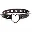 БДСМ чокер із серцем і шипами Чорний - мініатюра 1
