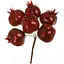 Декоративная ветка с 6 мини-гранатами Бордовый 10 см - миниатюра 1
