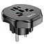 Сетевой адаптер HOCO AC6 Unimpeded universal conversion plug Black - миниатюра 1