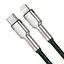 Кабель Baseus Cafule Metal Type-C to Lightning PD 20W (2m) green (CATLJK-B06) - мініатюра 2