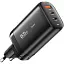 Зарядний адаптер блок живлення Essager 65 W 3 порти 1usb + 2usb-c чорний - мініатюра 1
