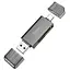 Картрідер Hoco HB39 2 в 1 USB/Type-C 3.0 - мініатюра 1