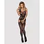 Бодистокинг Obsessive Bodystocking F217 S/M/L, элегантный силуэтный рисунок, имитация чулок - миниатюра 3