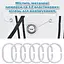 Тканинна шторка-фіранка для ванної Aquarius 180 х 180 см з кільцями - Чорні лінії - 100% поліестер - мініатюра 4