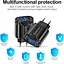 Зарядний пристрій Mirrow 3 USB Type-C Super Charge/Quick Charge 3.0 5V/2.4A Black (355621451) - мініатюра 6