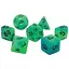 Набір кубиків Double Color Glow in the dark 7 Dice Set - Green-Blue , 7 шт. (g7dglowdc02) - мініатюра 1