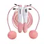 Скакалка без шнура EasyFit TwinRope со счетчиком 2,8 м белый-розовый - миниатюра 1