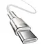 Кабель Baseus Cafule Metal Type-C to Type-C 100W (1m) white (CATJK-C02) - мініатюра 2