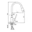 Смеситель для кухни с гибким изливом Frap F4044-9 Графитовый хром - миниатюра 6