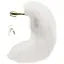 Металлическая анальная пробка Лисьий хвост Lockink Sevanda White Fox-Tail Anal Rose-shape Plug - миниатюра 4