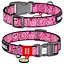 Collar WAUDOG Nylon - Нашийник нейлоновий з малюнком "Смайли на рожевому" і QR паспортом для собак - XL (2,5х37-58 см) - мініатюра 1