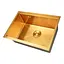 Кухонная мойка под столешницу золотая с декором нержавеющая Nett NGS-5742, Золотой - миниатюра 2