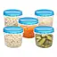 Пластиковые контейнеры для еды круглые PP 1 л с закручивающейся крышкой – набор 5 шт 88323 - миниатюра 2