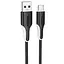 Дата кабель Borofone BX119 New USB to Type-C 3A (1m) Black - мініатюра 1