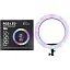 Селфи-кольцо RGB LED MJ-33-A светодиоды SMD 5050 RGBW цветовая температура от 3000K до 6000K черное - миниатюра 2
