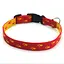 Нашийник для собак Zoo-hunt Лапки 2,5 см 36-45 см капрон Червоно-жовтий - мініатюра 2