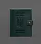 Кожаная обложка-портмоне на паспорт с гербом Украины 25.1 Зеленая - миниатюра 1