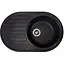 Гранітна кухонна мийка Romzha Elegancia 77 Antracit (901) з крилом - мініатюра 1