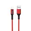 Кабель Hoco U79 с индикатором USB to Lightning 1.2 м красный - миниатюра 1