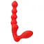Страпон Dream Toys Purrfect Silicone 19 см красный - миниатюра 1
