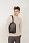 Черный кожаный мужской рюкзак на одно плечо Chest Bag - миниатюра 9