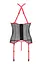 Корсет з пажами Passion Satara CORSet XXL/XXXL red стрінги мереживо застібки спереду та ззаду - мініатюра 4