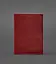 Кожаная обложка для паспорта и военного билета 1.2 красная - миниатюра 1