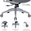 Крісло офісне Officepro Atlas OC630G-DG-DG Gray/Dark Gray (OC630-G-DG-DG) - мініатюра 7