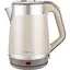 Электрочайник Liberton LEK-6823, Beige/Inox, 1500W, 1.8л, дисковый, двойная стенка (нержавеющая сталь+пластик), автоотключение, индикатор включения, открывание крышки ручное, шкала уровня воды внутренняя - миниатюра 1