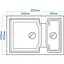 Кухонна мийка Romzha Patrat 62D Gri (802) - мініатюра 2