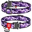 Нашийник для собак Waudog Nylon нейлоновий c QR паспортом, малюнок Фіолетовий камо, металева пряжка-фастекс, S, Ш 15 мм, Дов 23-35 см - мініатюра 1