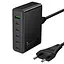 Сетевое зарядное устройство Hoco C152A Modern PD70W 6-port(5C1A) desktop charger(EU) Черный - миниатюра 1