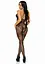 Leg Avenue Rhinestone Lace and Net Bodystocking OS Black One size - мініатюра 4