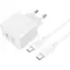 Сетевое зарядное устройство Hoco CS13A Ocean PD20W Type-C to Type-C White - миниатюра 1
