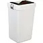 Мусорное ведро Motek на 40 л с поворотной крышкой 35х28х59 см Белый (COB-412)  - миниатюра 1