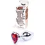 Анальна пробка Boss Of Toys Boss Series - Jewellery Silver Heart Plug Red S, BS6400046, Срібний / Червоний - мініатюра 1