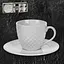 Фарфоровый кофейный сервиз Stenson R96396 на 6 персон 260мл Набор для кофе 12 предметов Белый - миниатюра 2