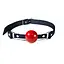 Кляп силиконовый Feral Feelings Silicon Ball Gag Black/Red, черный ремешок, красный шарик - миниатюра 1