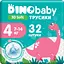 Уцінка. Набір підгузки-трусики Dino Baby 3D Soft 4 розмір (7-14 кг) 128 шт. (4 упаковки по 32 шт.) (NDB4.703.4) - мініатюра 3