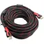 Кабель Gresso Hdmi 15 м male to male тато-тато 2 ферити чорно-червоний - мініатюра 1