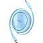 Кабель Baseus Free2Draw Mini Retractable Charging Cable Type-C to Type-C 100W 1 м Galaxy голубой - миниатюра 1