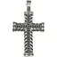 Срібний хрестик Лазурит з фіанітами. 36058 - мініатюра 1