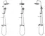Душова система Rea Luis chrome хром з виливом REA-P7007, Хром - мініатюра 2