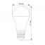 LED лампа VIDEX A65e 20W E27 4100K - мініатюра 3