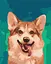 Картина по номерам на подрамнике Brushme Корги в красках - миниатюра 1