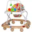 Детские ходунки Bambi M 0541C-13 с регулируемой высотой, дугой с подвесками, музыкой и светом, бежевые - миниатюра 1