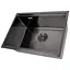 Кухонная мойка черная под столешницу с PVD покрытием многофункциональная Nett NB-5742, Черный - миниатюра 2